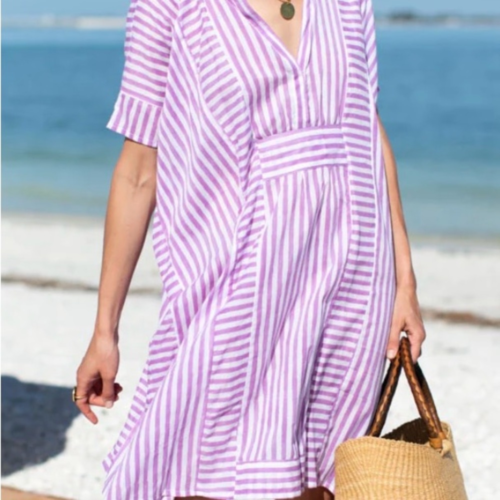 Lavendula Stripe Emerson Short Caftan